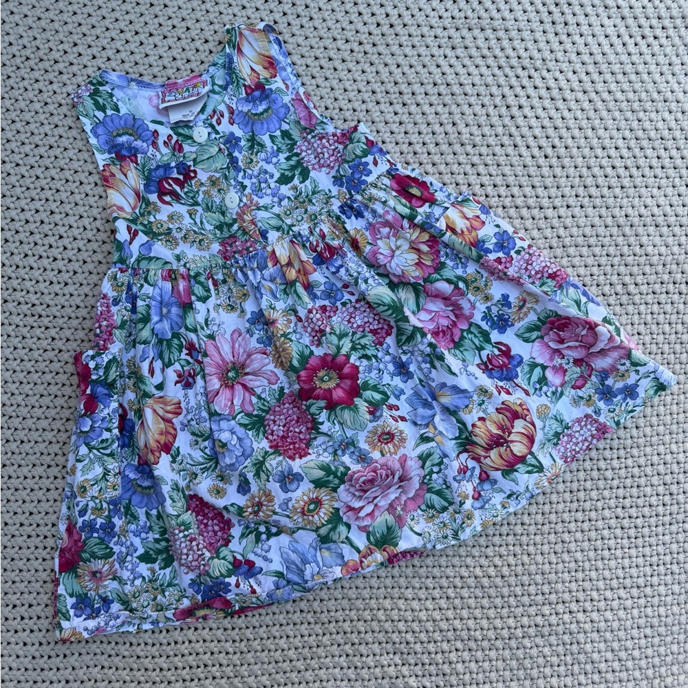 Vintage SWAT Floral Girls 4T Dress